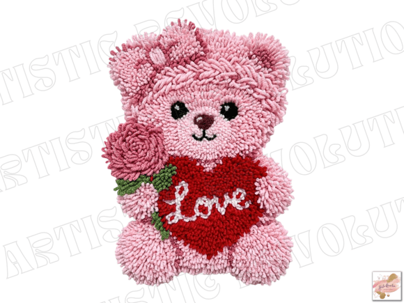 Download Latch Hook Valentine Teddy Bear Png - Premium Resources